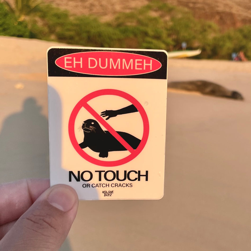 No Touch Seals Sticker