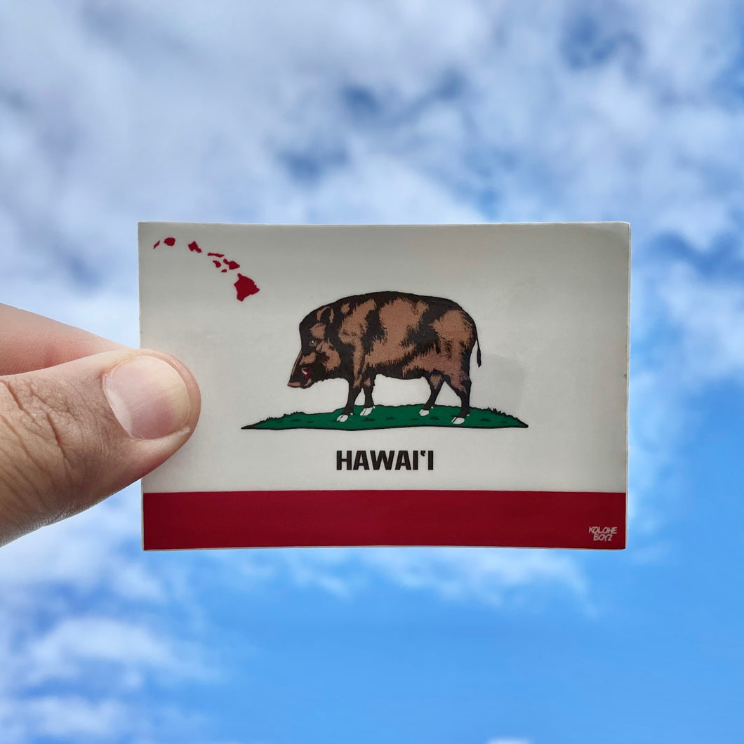 Hawai'i Boar Flag Sticker