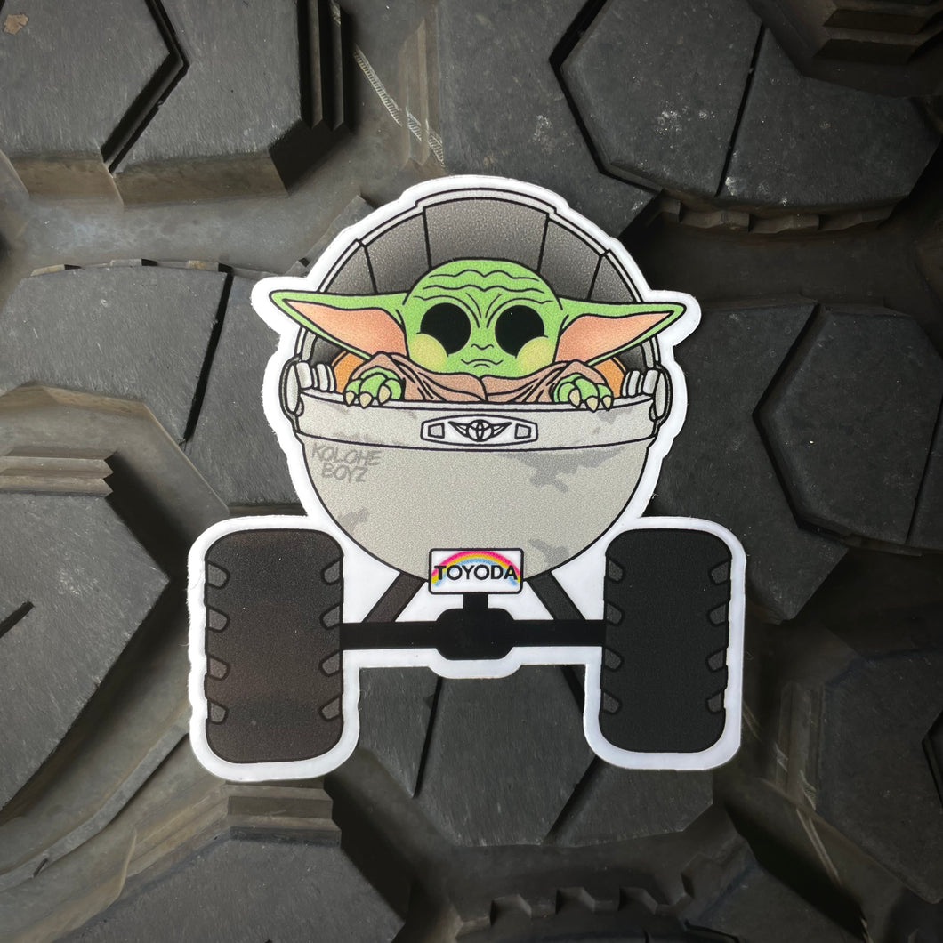 Lifted Yoda Sticker