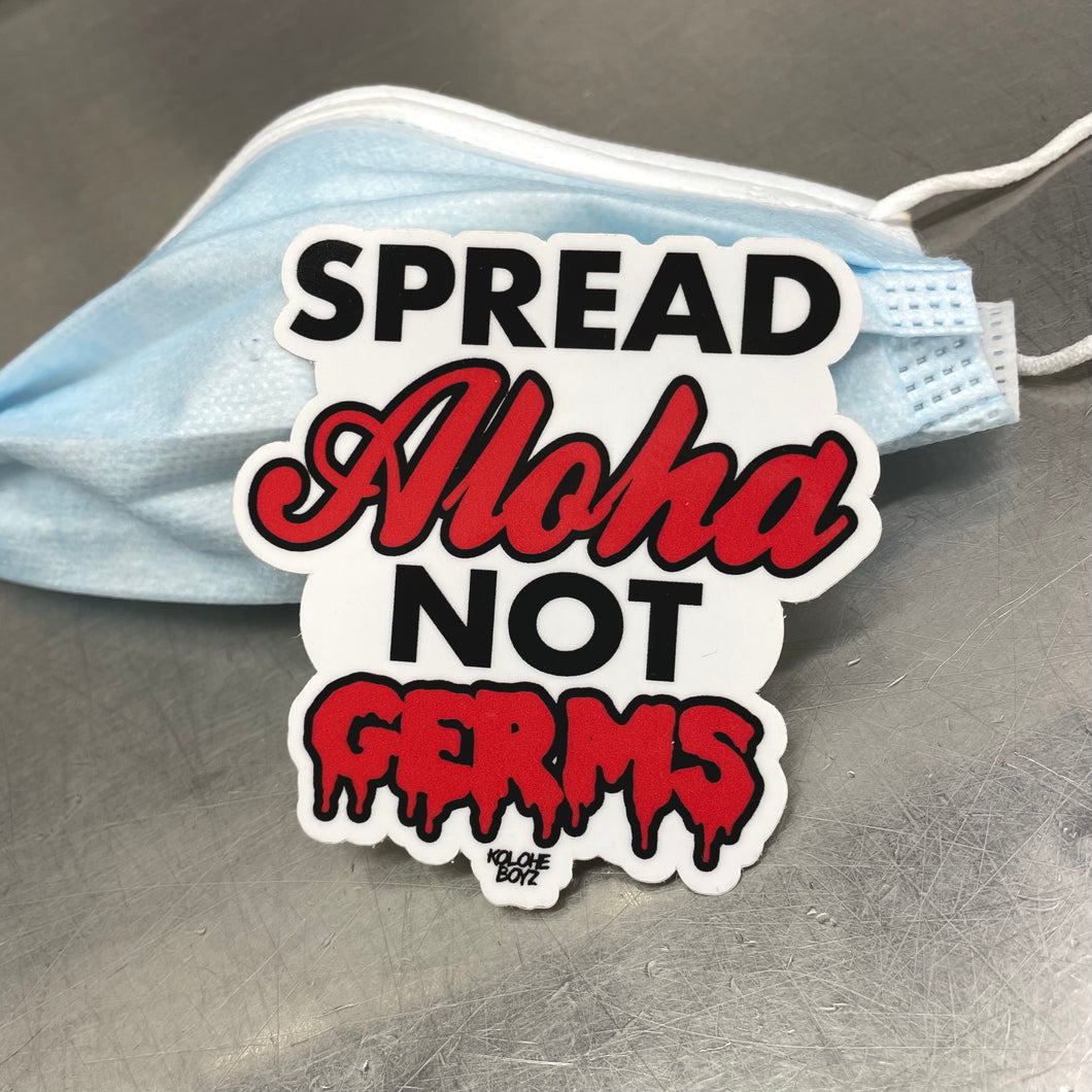 Spread Aloha Not Germs Sticker