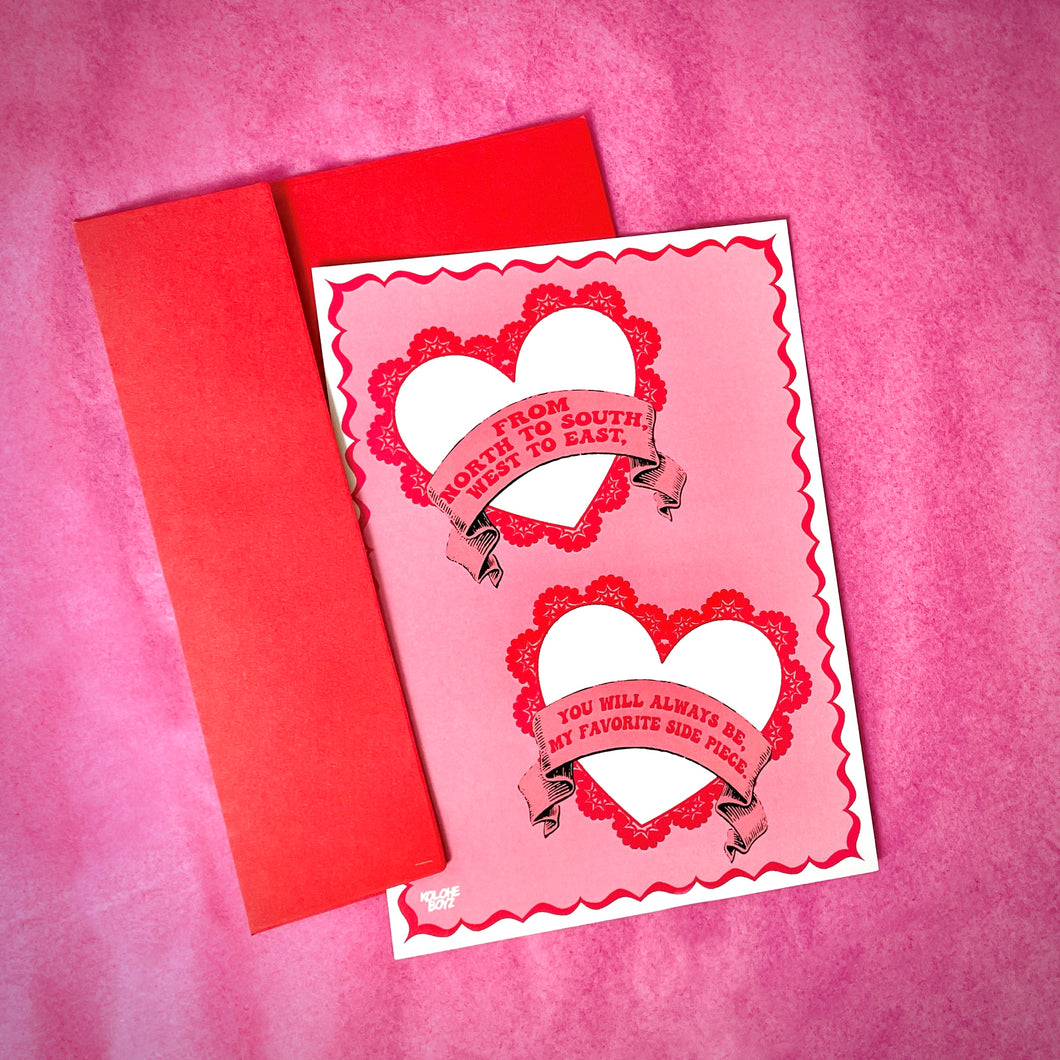 Side Piece Valentines Card